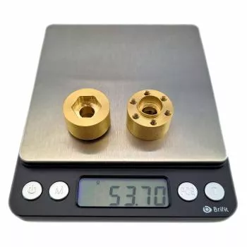 2 pieces crawler wheel spacers with a total weight of 53 grams